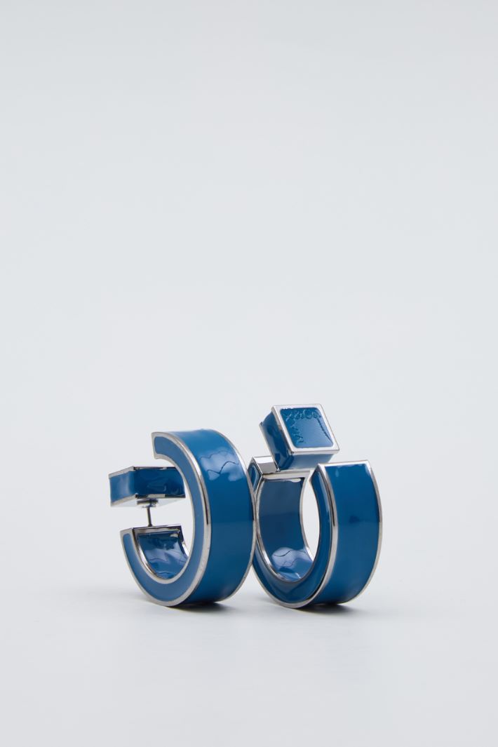 Enamel circle earrings Intrend