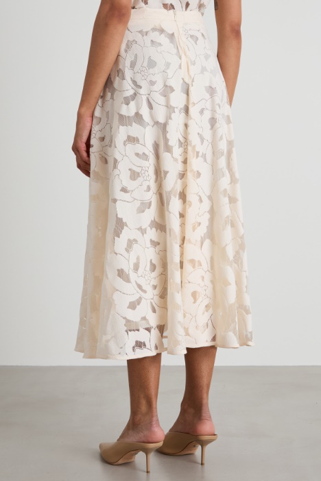 Gonna in pizzo a fiori