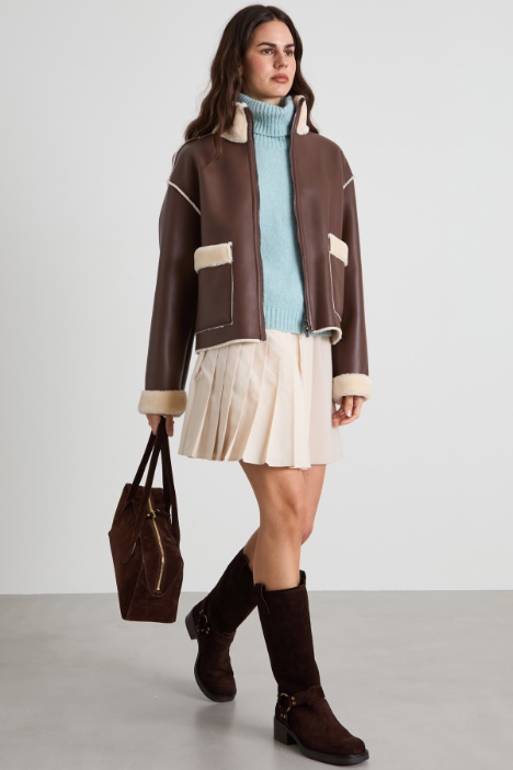 Jersey skirt with pleated panel Intrend