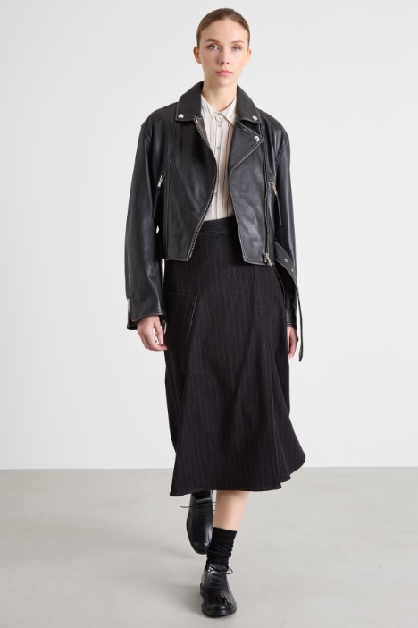 Pinstriped jersey skirt Intrend