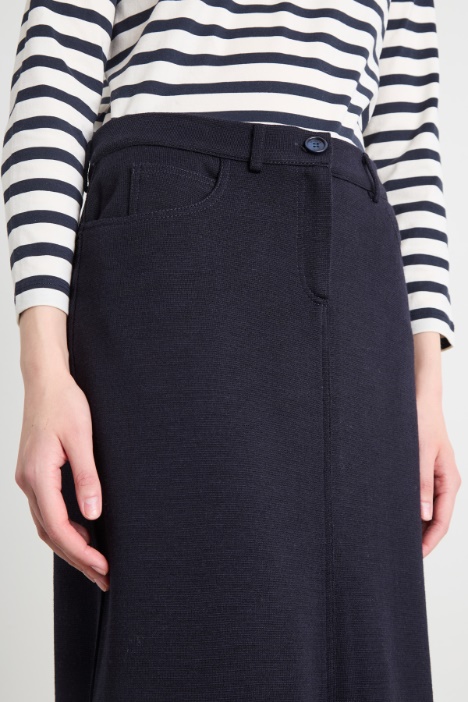 Gonna in jersey di lana