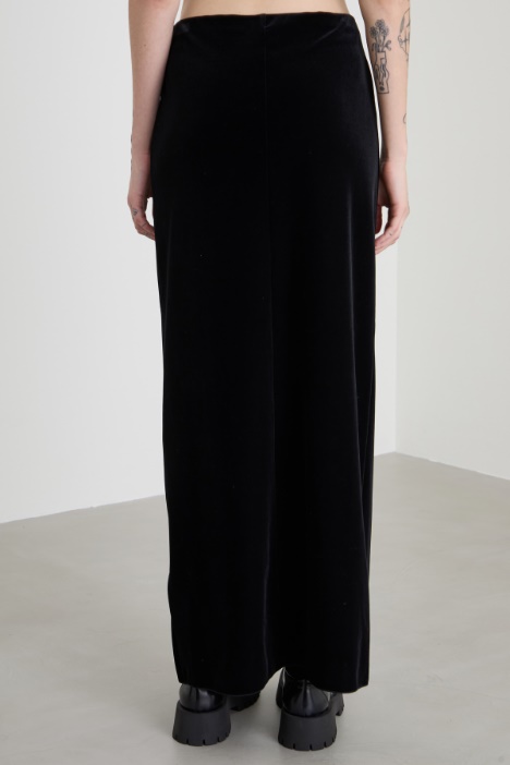 Gonna in jersey velluto