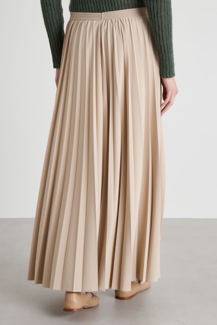 Pleated jersey long skirt Intrend - 3