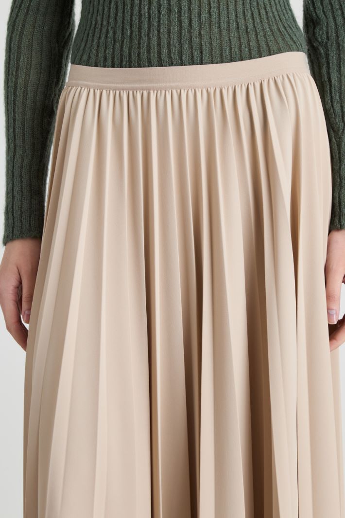 Pleated jersey long skirt Intrend - 4