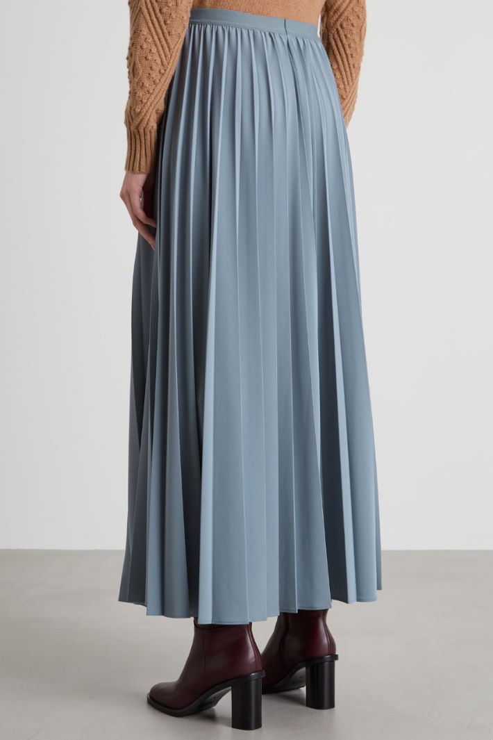 Pleated jersey long skirt Intrend - 3