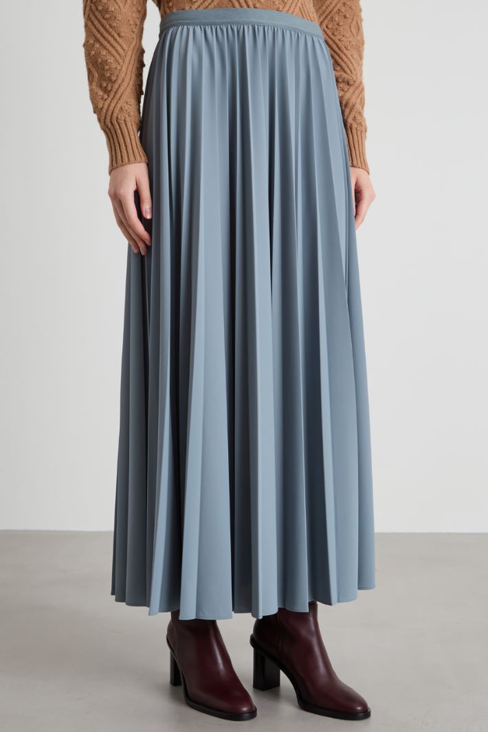 Pleated jersey long skirt Intrend - 2
