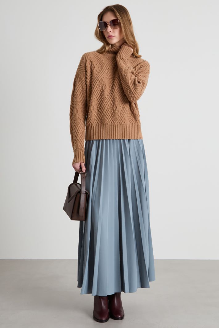 Pleated jersey long skirt Intrend