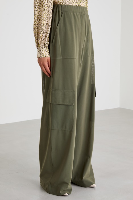 Pantaloni cargo in tulle