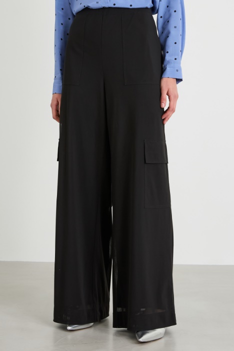 Pantaloni cargo in tulle