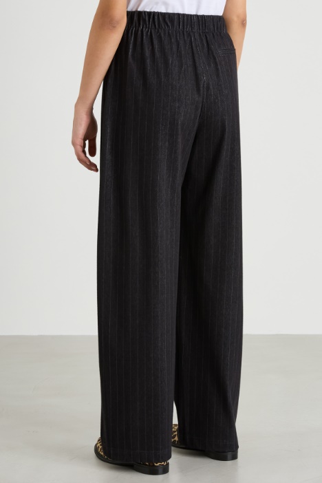 Pantaloni in jersey gessato