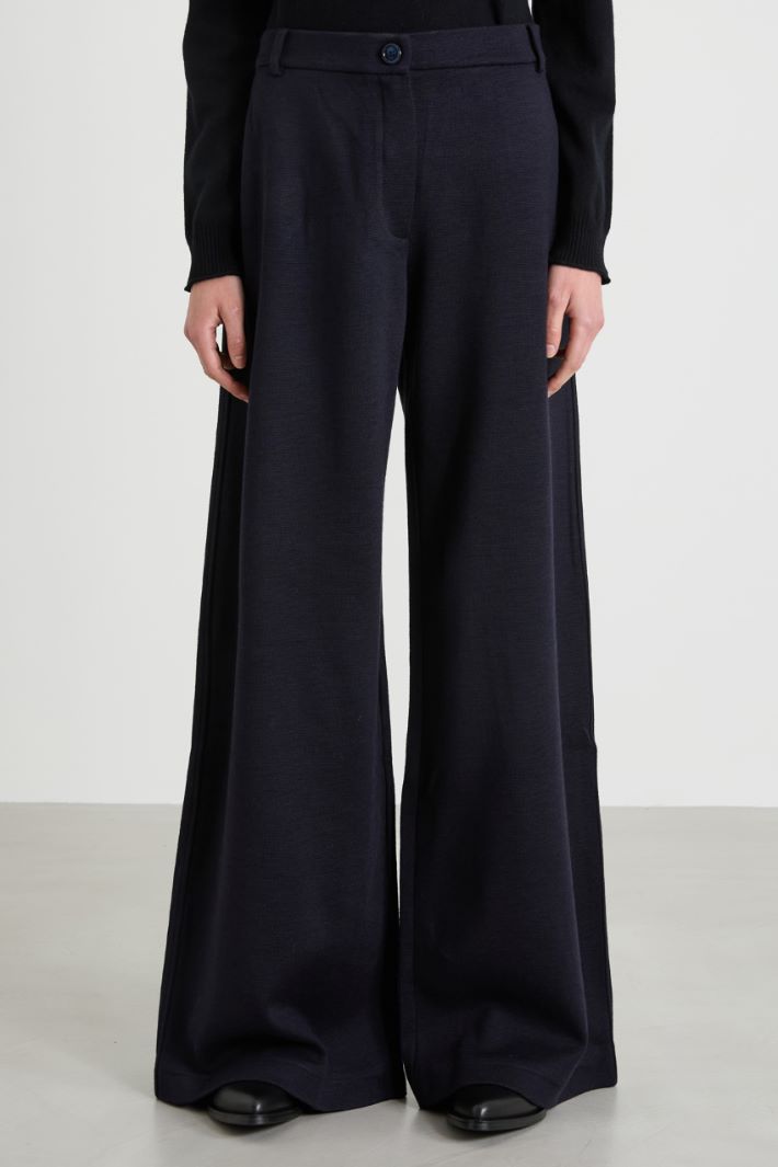 Pantaloni a palazzo in jersey Intrend - 4