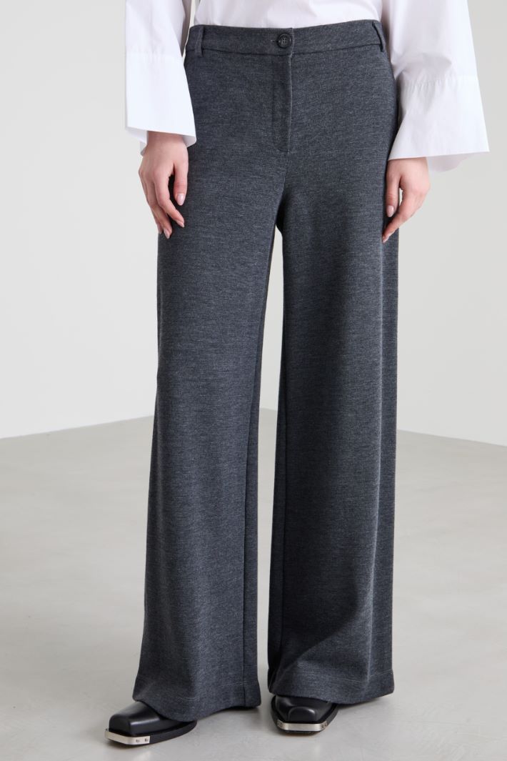 Pantaloni a palazzo in jersey Intrend - 2