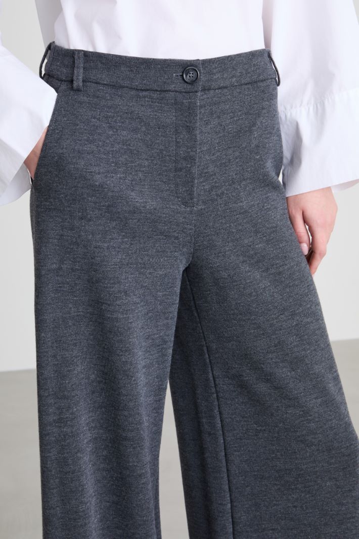Pantaloni a palazzo in jersey Intrend - 4