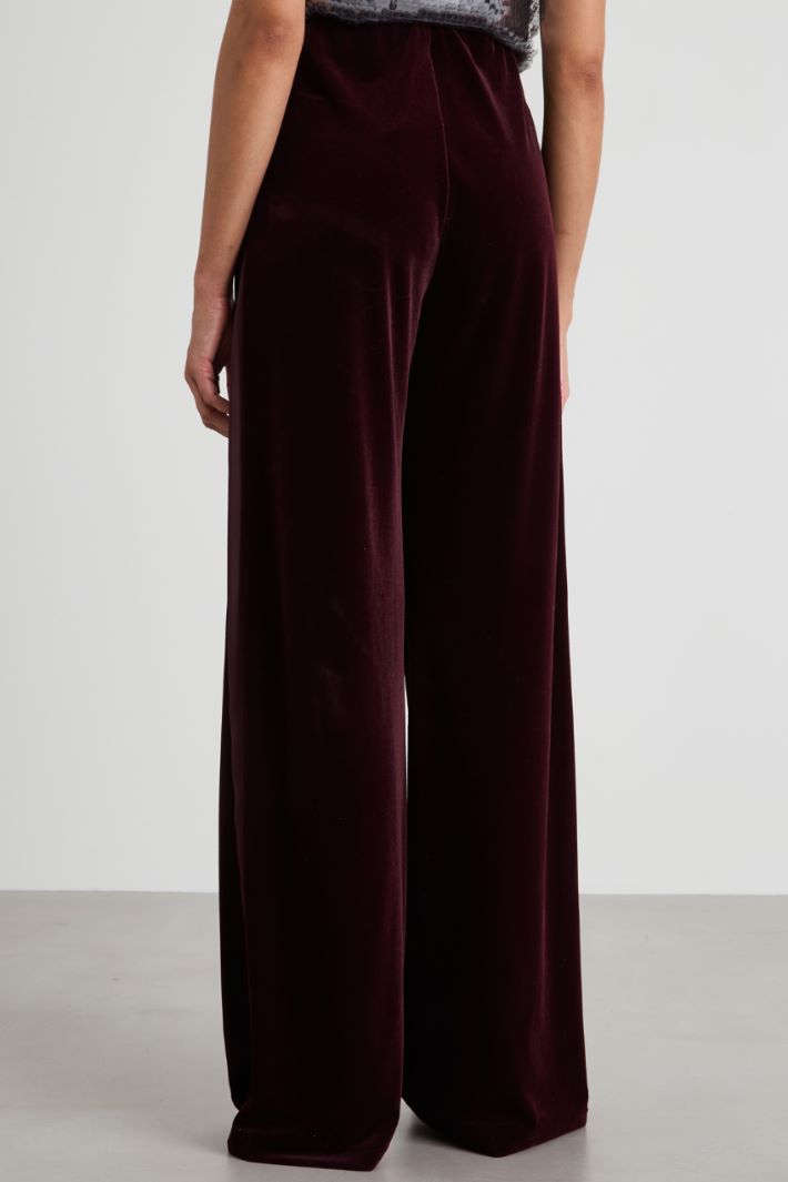 Pantaloni a palazzo in velluto Intrend - 3