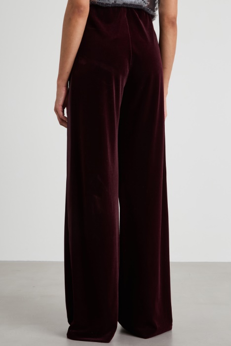 Pantaloni a palazzo in velluto