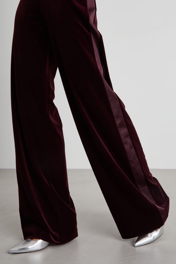 Pantaloni a palazzo in velluto Intrend - 4
