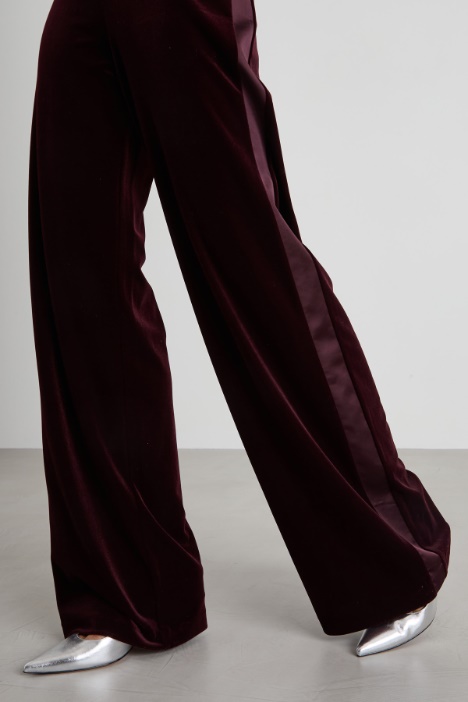 Pantaloni a palazzo in velluto