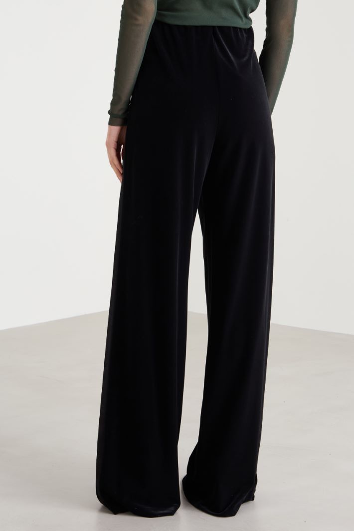 Pantaloni a palazzo in velluto Intrend - 3