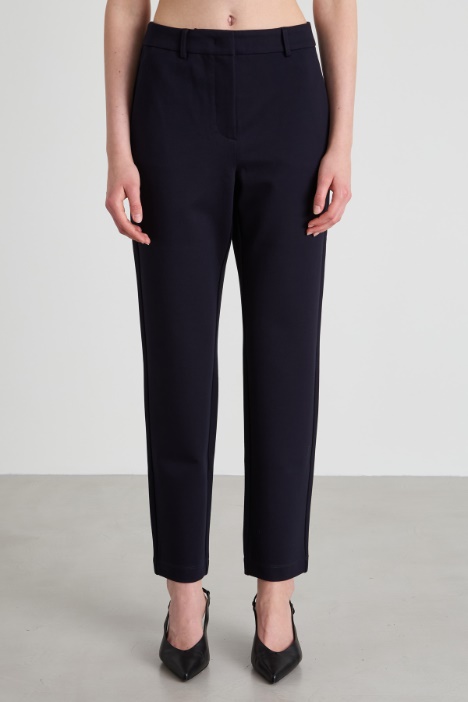 Pantaloni dritti in jersey