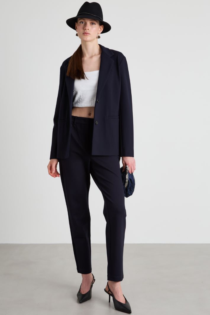 Pantaloni dritti in jersey Intrend