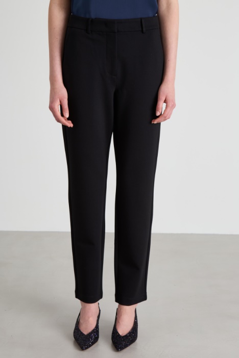Pantaloni dritti in jersey