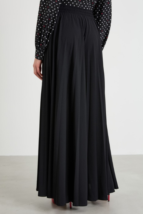 Pantaloni in jersey plissé