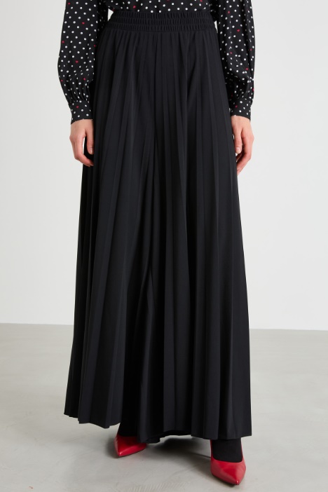 Pantaloni in jersey plissé