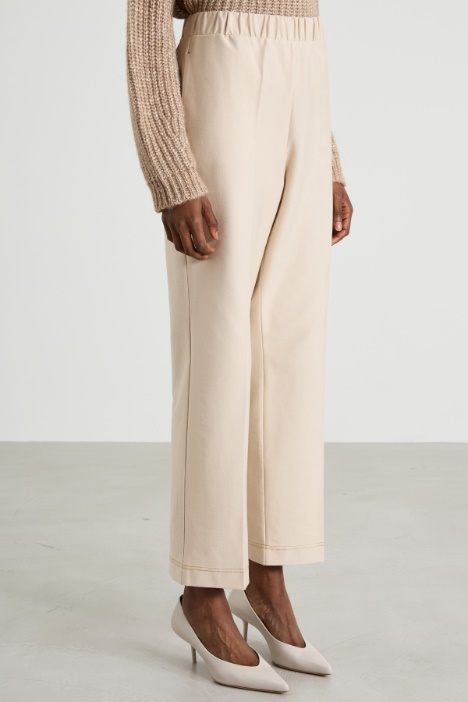 Pantaloni in jersey effetto denim