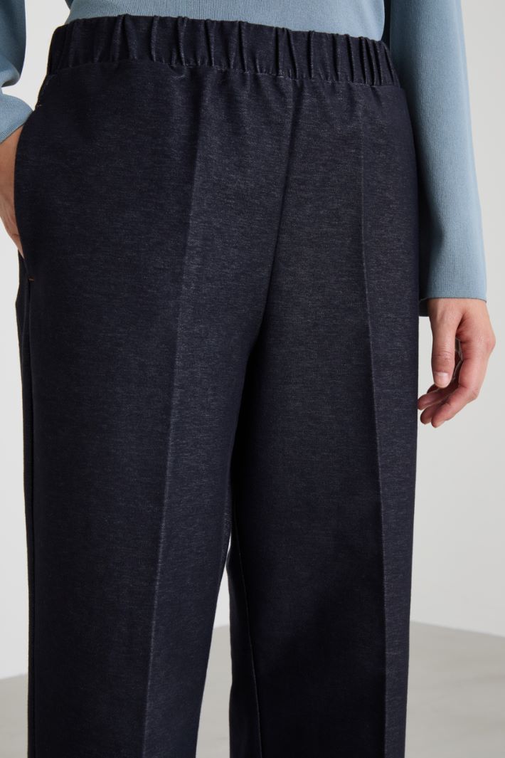 Pantaloni in jersey effetto denim Intrend - 4