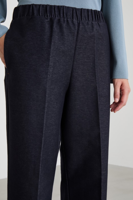 Pantaloni in jersey effetto denim