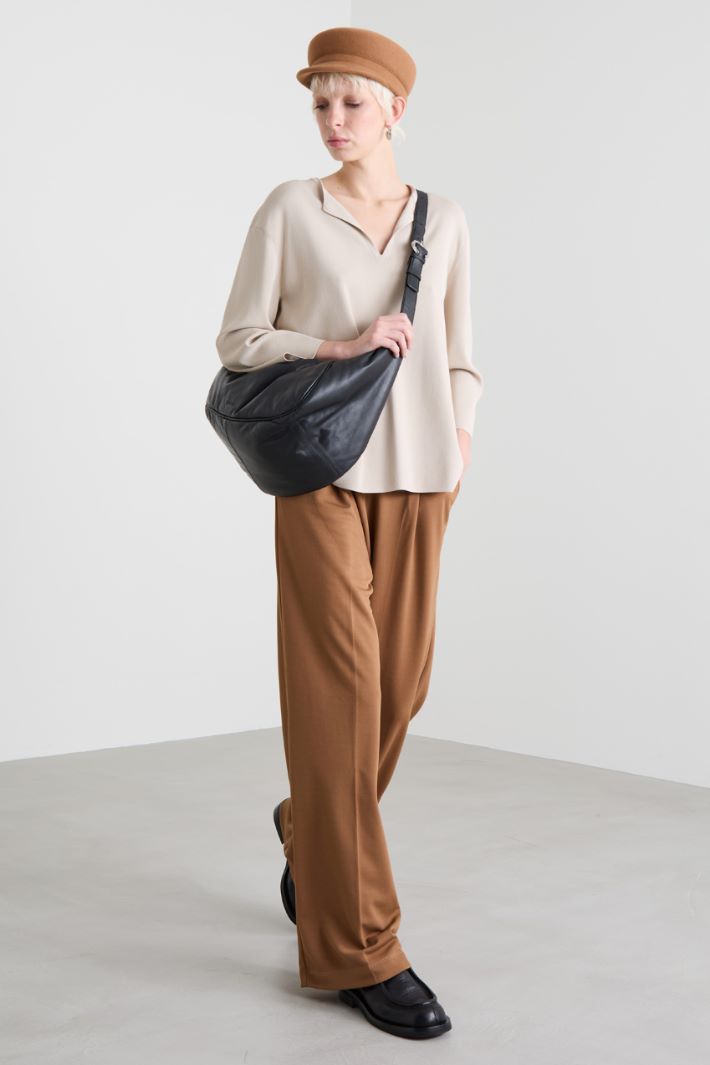 Pantaloni in jersey con pinces Intrend