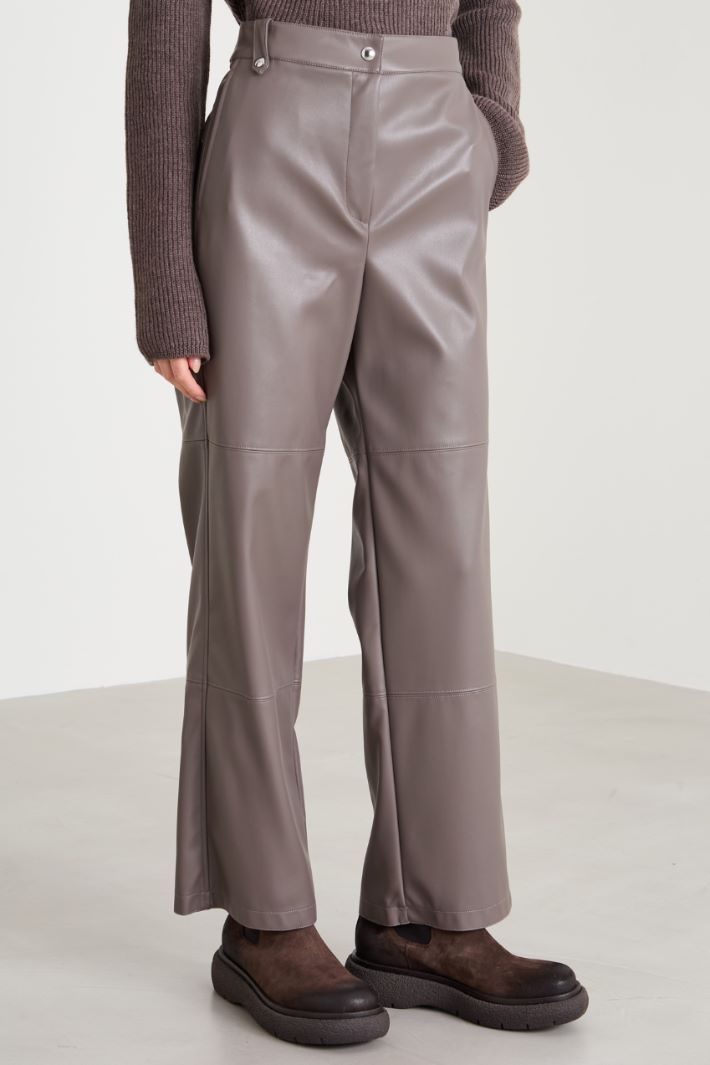 Pantaloni flare in similpelle Intrend - 2