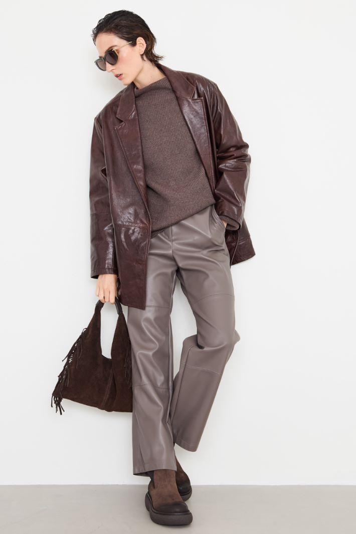 Pantaloni flare in similpelle Intrend