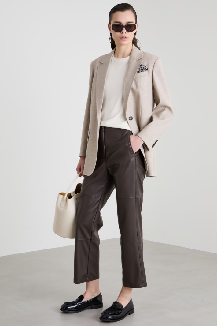 Pantaloni flare in similpelle Intrend