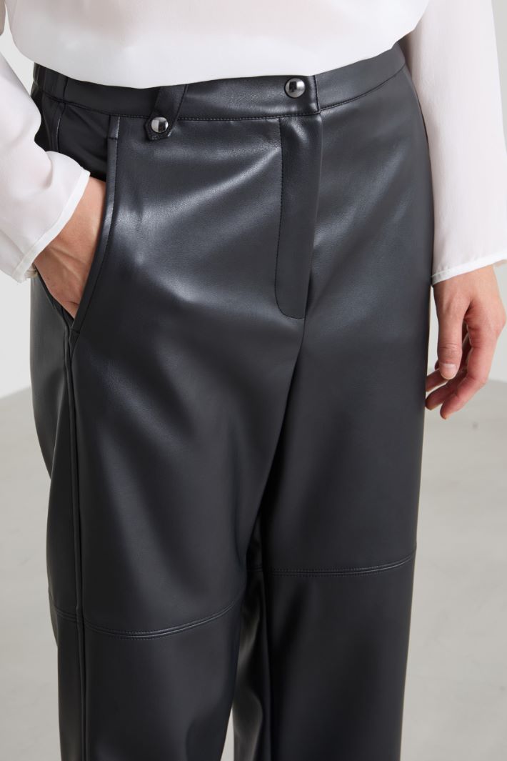 Pantaloni flare in similpelle Intrend - 4