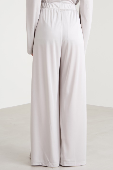 Pantaloni in jersey fluido satin