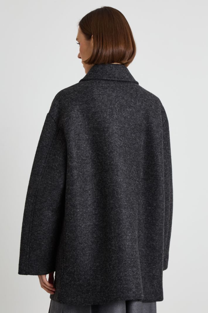 Felt effect wool coat Intrend - 3