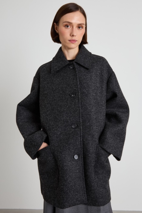 Cappotto di lana effetto feltro