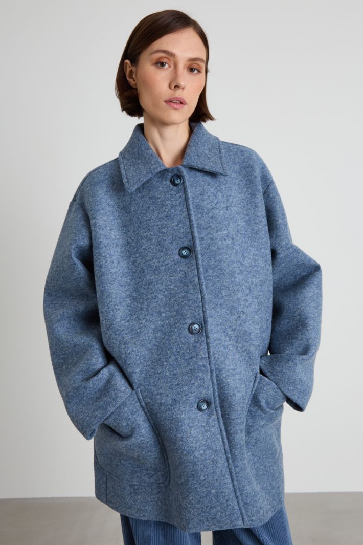 Felt effect wool coat Intrend - 2