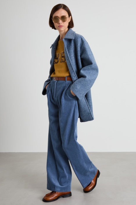 Felt effect wool coat Intrend
