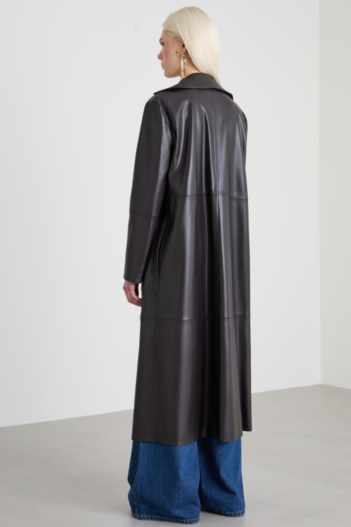 Faux leather trench Intrend - 3