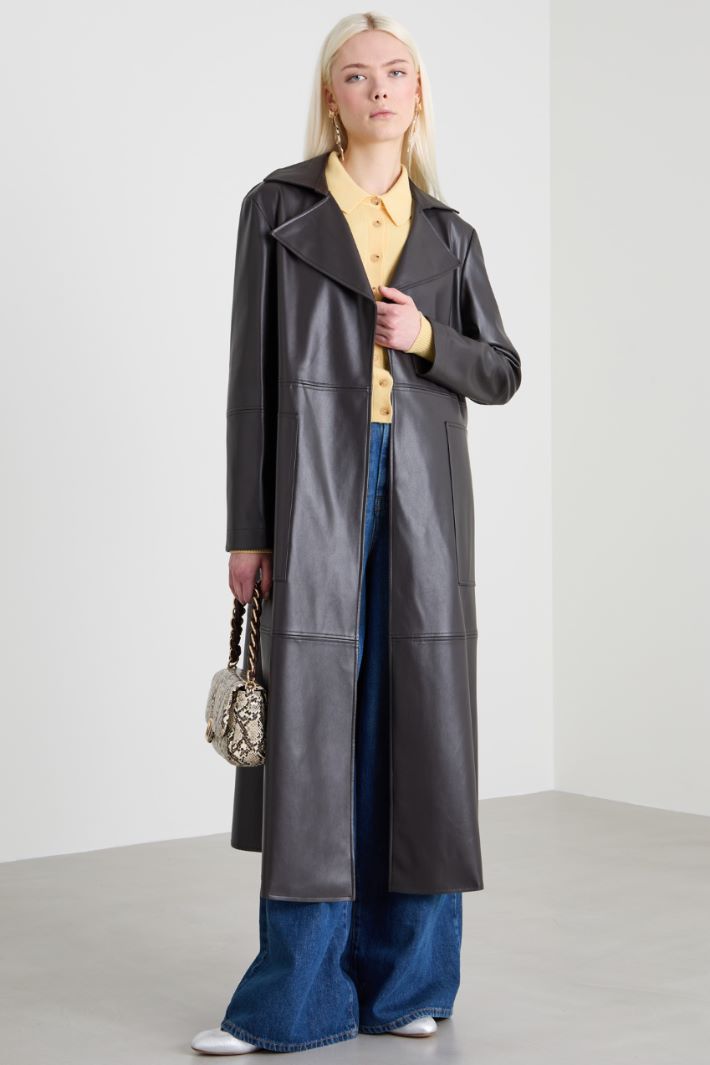 Faux leather trench Intrend