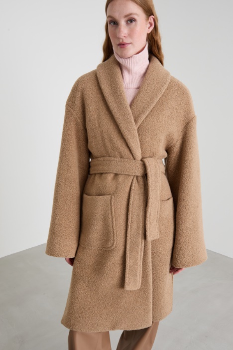 Cappotto a vestaglia bouclé