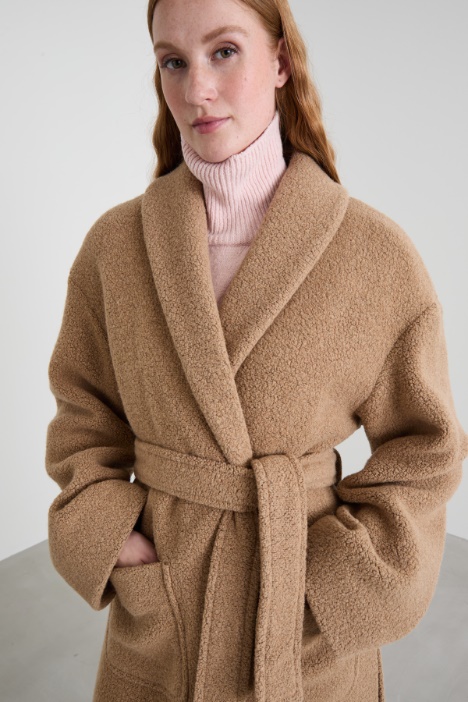 Cappotto a vestaglia bouclé