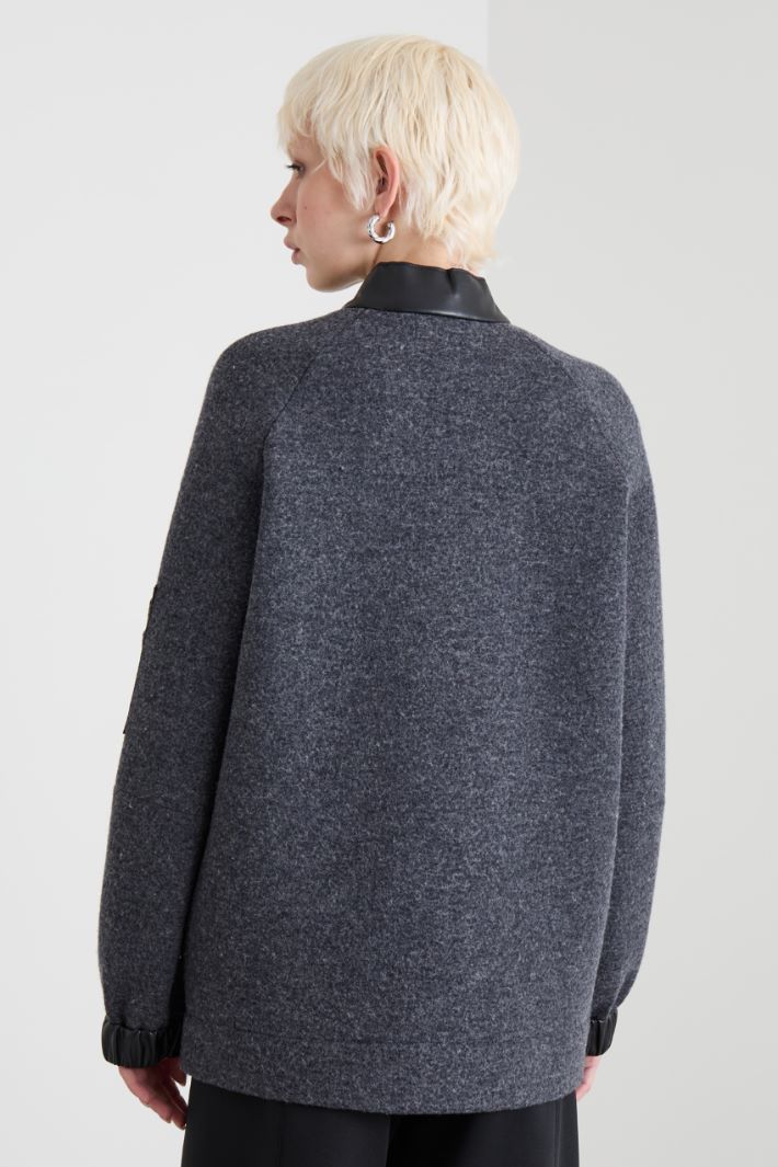 Jersey cloth bomber jacket Intrend - 3
