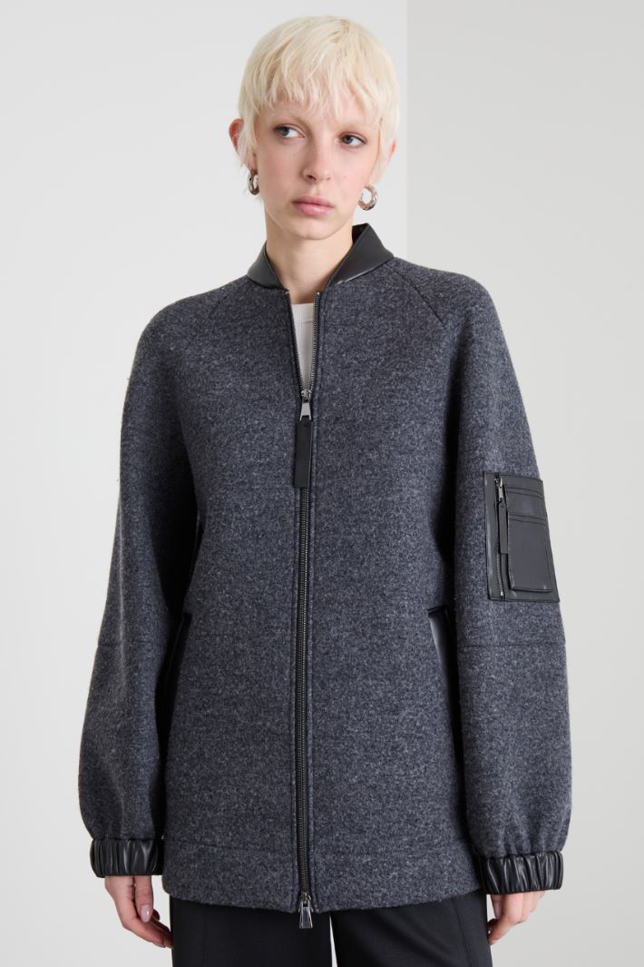 Jersey cloth bomber jacket Intrend - 2