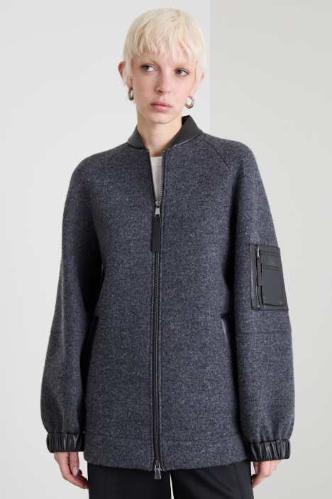 Bomber in jersey panno