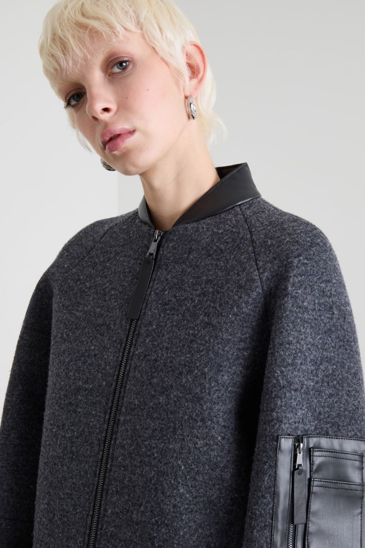 Jersey cloth bomber jacket Intrend - 4