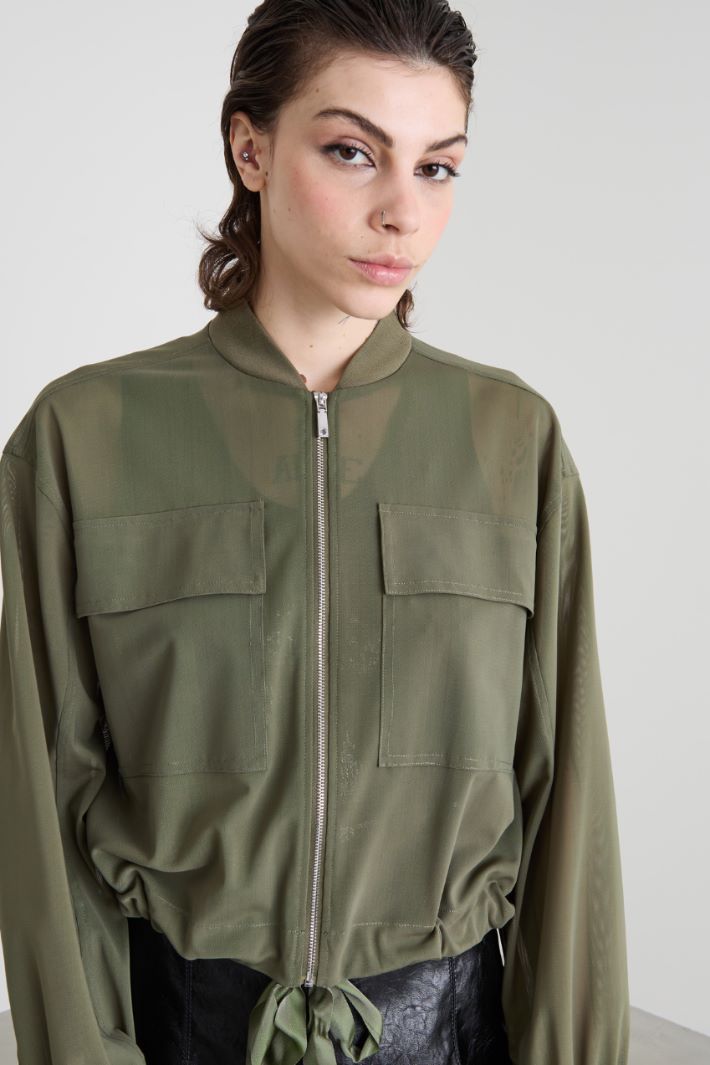 Bomber in tulle tecnico