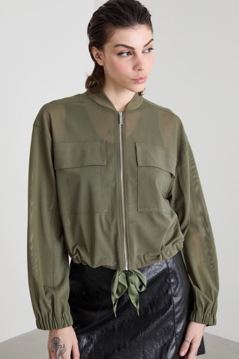 Bomber in tulle tecnico